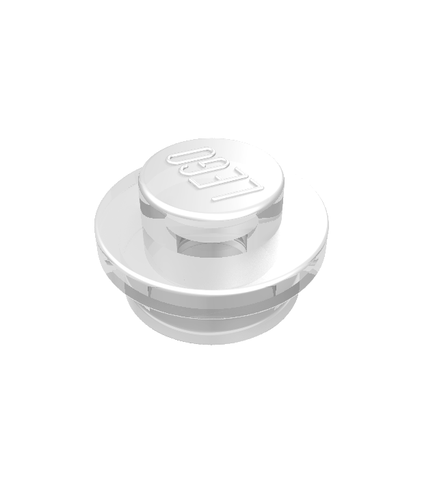 LEGO - Plaat, rond 1 x 1 - Trans-Clear | N