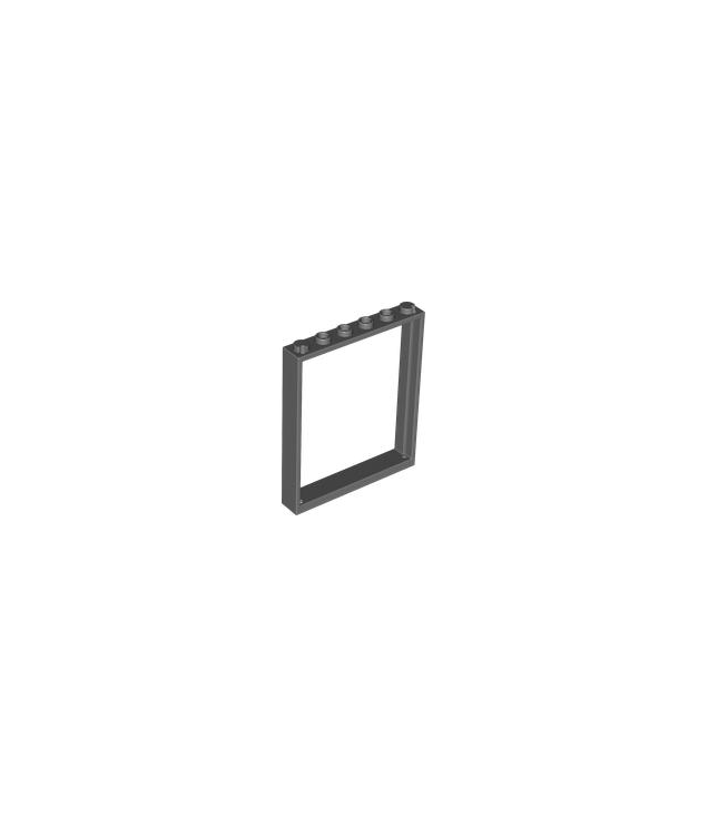 LEGO - Raam 1 x 6 x 6 vlakke voorzijde - Dark Bluish Gray | N