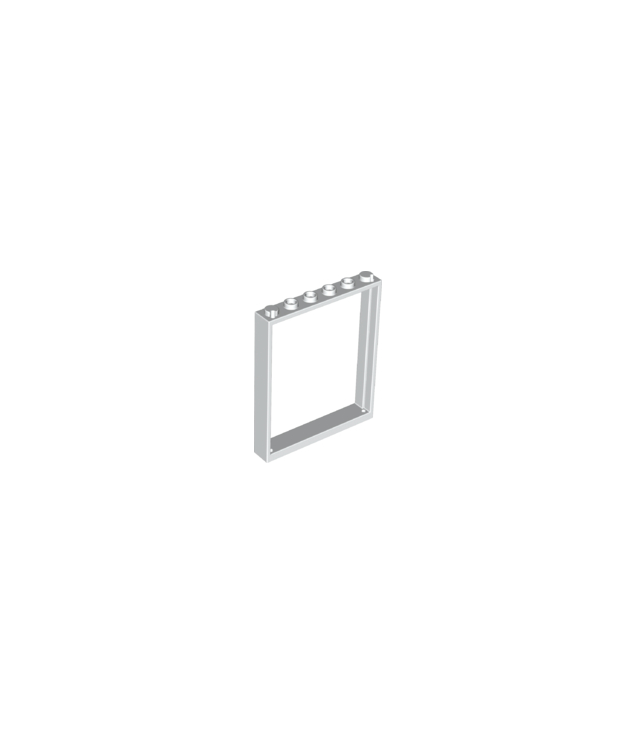 LEGO - Raam 1 x 6 x 6 vlakke voorzijde - White | N