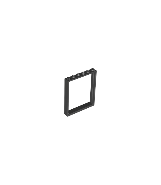 LEGO - Raam 1 x 6 x 6 vlakke voorzijde - Black | N