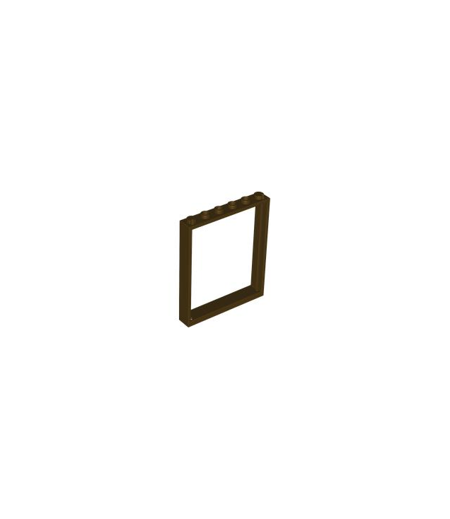 LEGO - Raam 1 x 6 x 6 vlakke voorzijde - Dark Brown | N