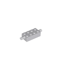 LEGO - Steen, gemodificeerd 2 x 4 met pennen - Light Bluish Gray | N - Thumbnail