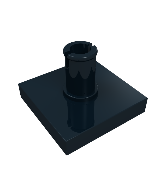 LEGO - Tegel, gemodificeerd 2 x 2 met pen - Black | N