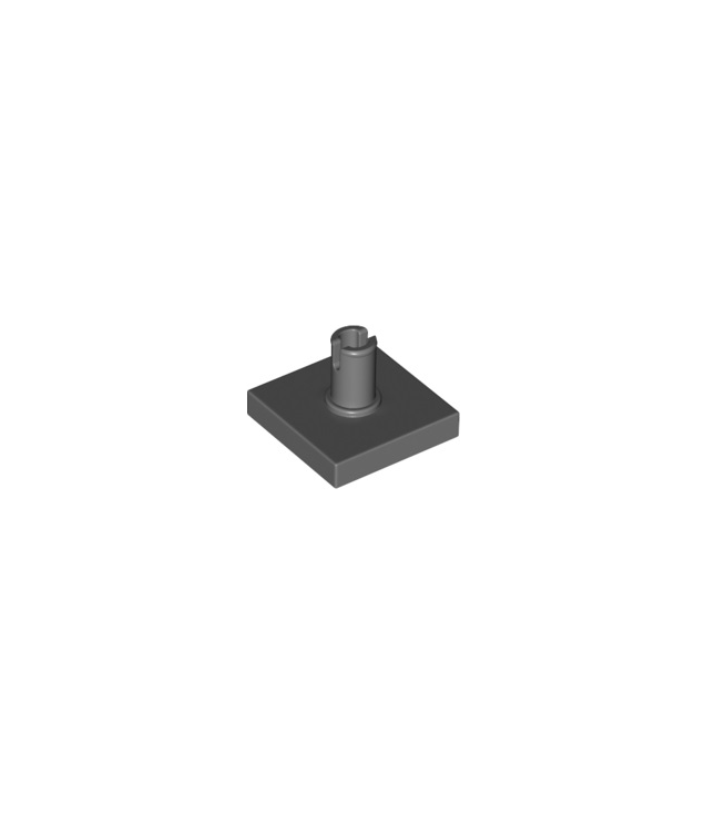 LEGO - Tegel, gemodificeerd 2 x 2 met pen - Dark Bluish Gray | N