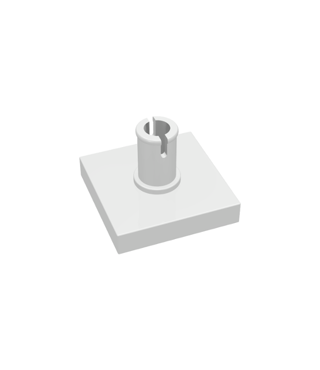 LEGO - Tegel, gemodificeerd 2 x 2 met pen - White | N