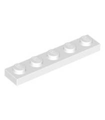 LEGO - Plaat 1 x 5 - White | N - Thumbnail