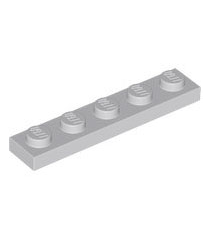 LEGO - Plaat 1 x 5 - Light Bluish Gray | N - Thumbnail
