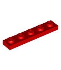 LEGO - Plaat 1 x 5 - Red | N - Thumbnail