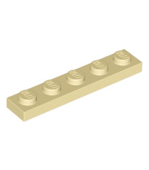 LEGO - Plaat 1 x 5 - Tan | N - Thumbnail