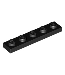 LEGO - Plaat 1 x 5 - Black | N - Thumbnail