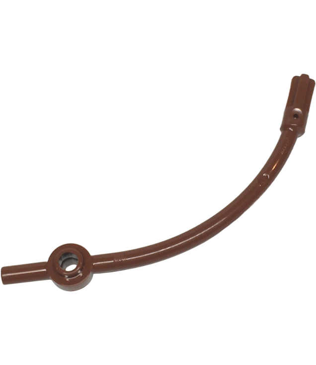 LEGO - Staaf gebogen met as 1L en 1 x 1 ronde plaatuiteinde - Reddish Brown | N