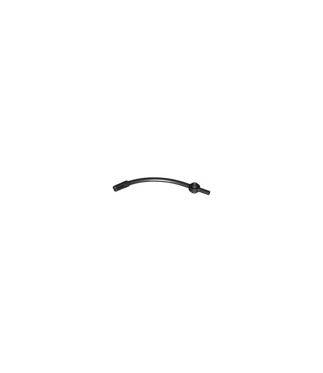 LEGO - Staaf gebogen met as 1L en 1 x 1 ronde plaatuiteinde - Black | N