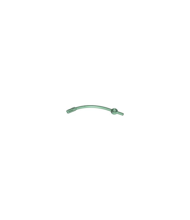 LEGO - Staaf gebogen met as 1L en 1 x 1 ronde plaatuiteinde - Sand Green | N