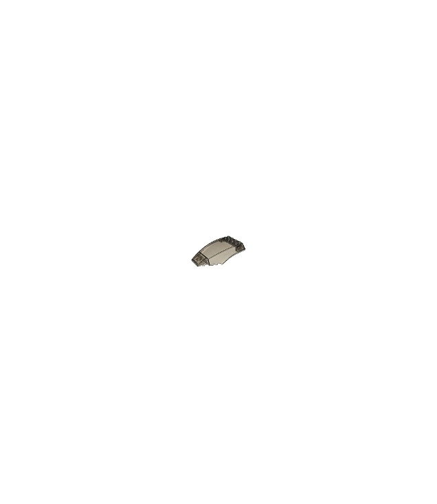 LEGO - Voorruit 10 x 6 x 2 gebogen - Trans-Brown | N