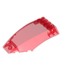LEGO - Voorruit 10 x 6 x 2 gebogen - Trans-Red | N - Thumbnail
