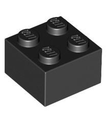 LEGO - Steen 2 x 2 - Black | N - Thumbnail