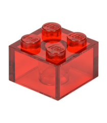 LEGO - Steen 2 x 2 - Trans-Red | N - Thumbnail