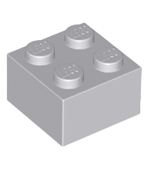 LEGO - Steen 2 x 2 - Light Bluish Gray | N - Thumbnail