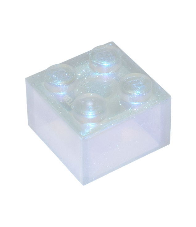 LEGO - Steen 2 x 2 - Satin Trans-Clear | N