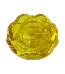 LEGO - Plant bloem rond met 2 lagen (pioenroos) met open nop en klein pen­gat - Trans-Yellow | N - Thumbnail