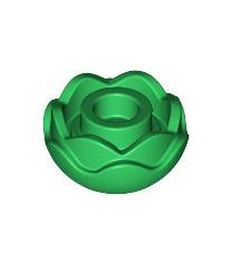 LEGO - Plant bloem rond met 2 lagen (pioenroos) met open nop en klein pen­gat - Green | N - Thumbnail