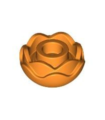 LEGO - Plant bloem rond met 2 lagen (pioenroos) met open nop en klein pen­gat - Orange | N - Thumbnail