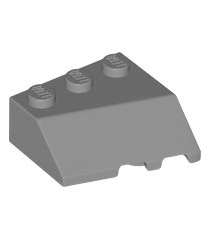 LEGO - Wig 3 x 3 hellend links - Dark Bluish Gray | N - Thumbnail