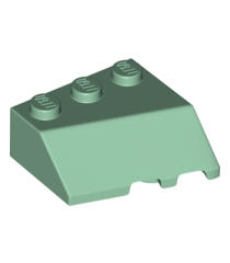 LEGO - Wig 3 x 3 hellend links - Sand Green | N - Thumbnail