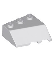 LEGO - Wig 3 x 3 hellend links - Light Bluish Gray | N - Thumbnail