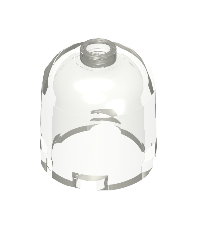 LEGO - Steen, rond 2 x 2 x 1 2/3 met koepelvormige bovenkant – holle nop (30151b) - Trans-Clear | N