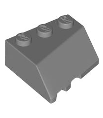 LEGO - Wig 3 x 3 hellend rechts - Dark Bluish Gray | N - Thumbnail
