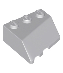 LEGO - Wig 3 x 3 hellend rechts - Light Bluish Gray | N - Thumbnail