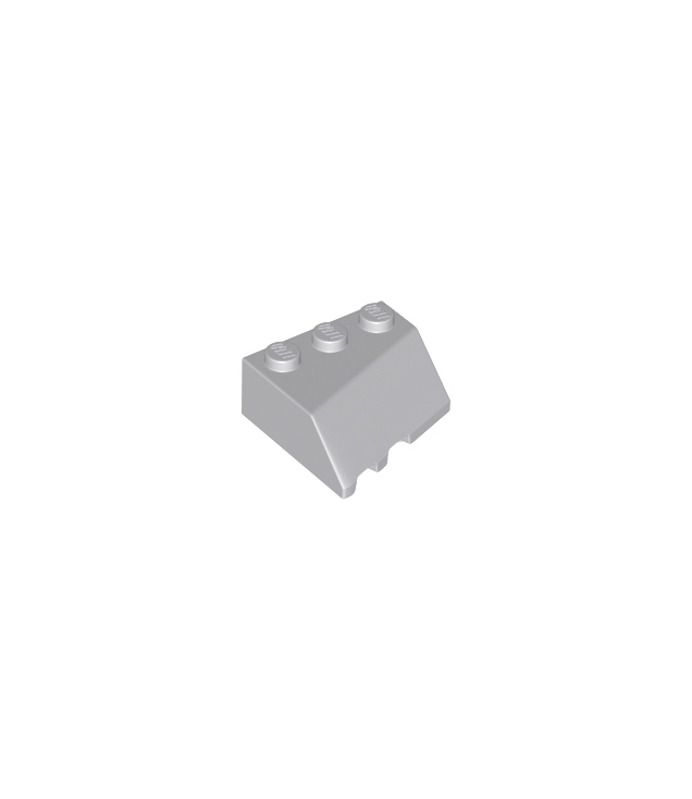 LEGO - Wig 3 x 3 hellend rechts - Light Bluish Gray | N