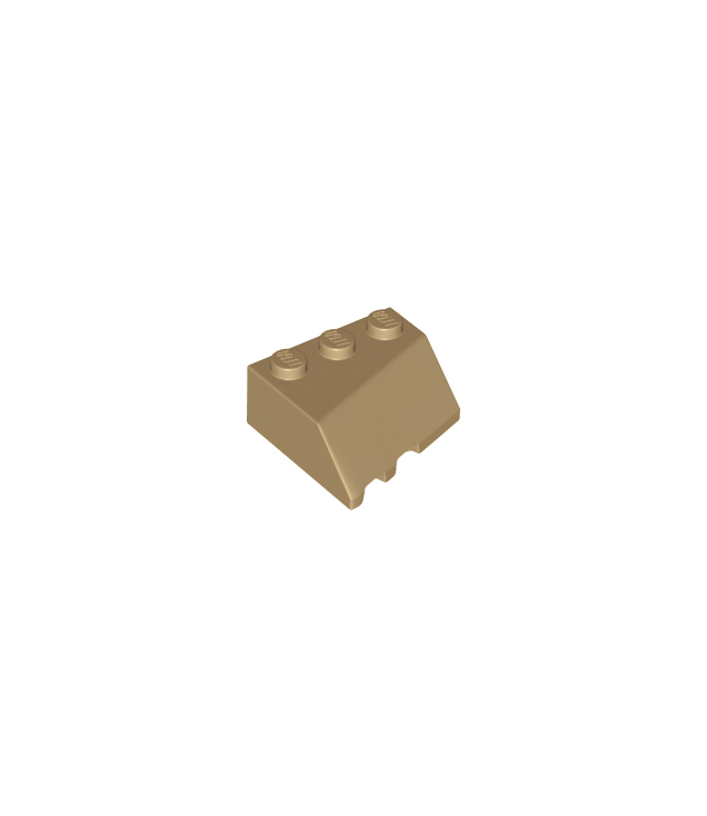 LEGO - Wig 3 x 3 hellend rechts - Dark Tan | N