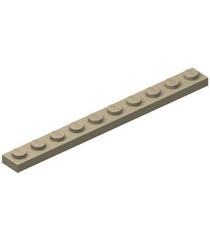 LEGO - Plaat 1 x 10 - Dark Tan | N - Thumbnail