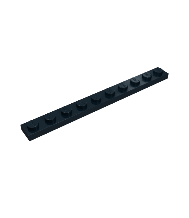 LEGO - Plaat 1 x 10 - Black | N