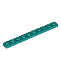 LEGO - Plaat 1 x 10 - Dark Turquoise | N - Thumbnail