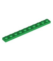LEGO - Plaat 1 x 10 - Green | N - Thumbnail