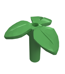 LEGO - Plantstengel met staaf, 3 bladeren en klein pen­gat - Bright Green | N - Thumbnail