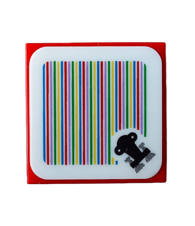 LEGO - Tegel 2 x 2 met Super Mario-scan­code en troon­patroon (sticker) - set 71408 - Red | N