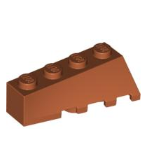 LEGO - Wig 4 x 2 hellend links - Dark Orange | N - Thumbnail