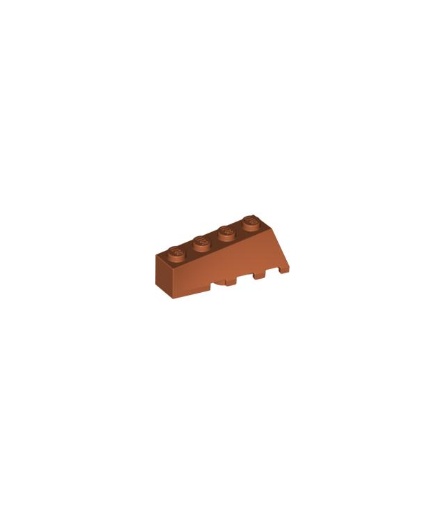 LEGO - Wig 4 x 2 hellend links - Dark Orange | N
