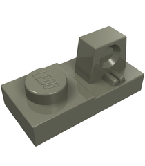 LEGO - Scharnierplaat 1 x 2 vergrendelend met 1 vinger bovenop - Dark Gray | N - Thumbnail