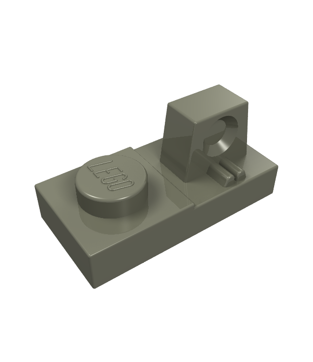 LEGO - Scharnierplaat 1 x 2 vergrendelend met 1 vinger bovenop - Dark Gray | N