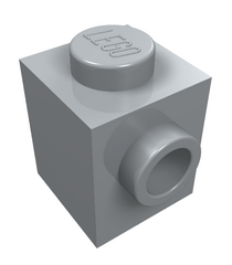 LEGO - Steen, gemodificeerd 1 x 1 met noppen op 2 aangrenzende zijden - Light Bluish Gray | N - Thumbnail