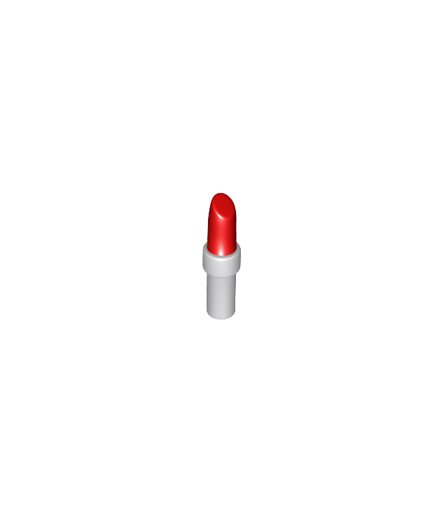 LEGO - Minifiguur-accessoire, lippenstift met lichtblauwgrijze houder - Red | N