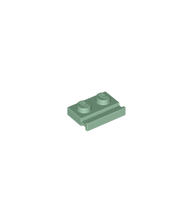 LEGO - Plaat, gemodificeerd 1 x 2 met deurrail - Sand Green | N