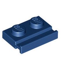 LEGO - Plaat, gemodificeerd 1 x 2 met deurrail - Dark Blue | N - Thumbnail