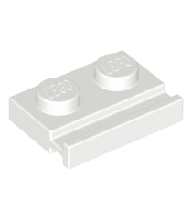 LEGO - Plaat, gemodificeerd 1 x 2 met deurrail - White | N - Thumbnail