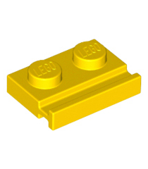 LEGO - Plaat, gemodificeerd 1 x 2 met deurrail - Yellow | N - Thumbnail